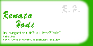 renato hodi business card